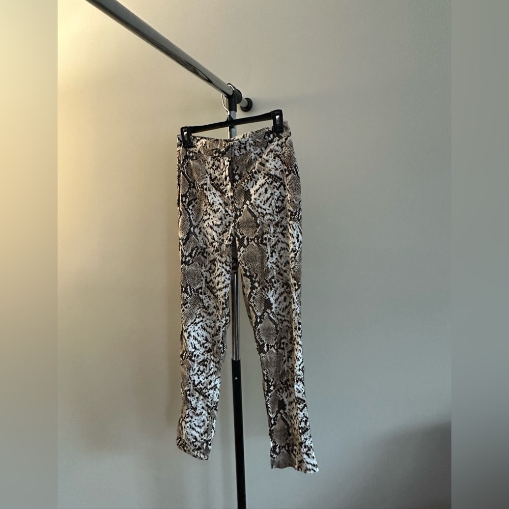 Missguided | Snake Animal Print Smart Trousers | Size 6
